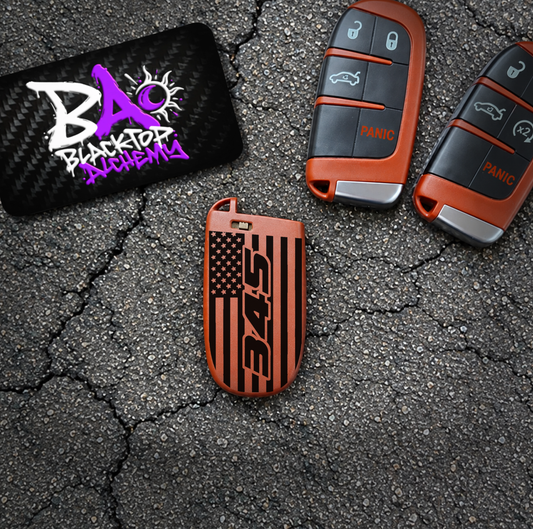 345 American Flag Mopar Key Fob Shell