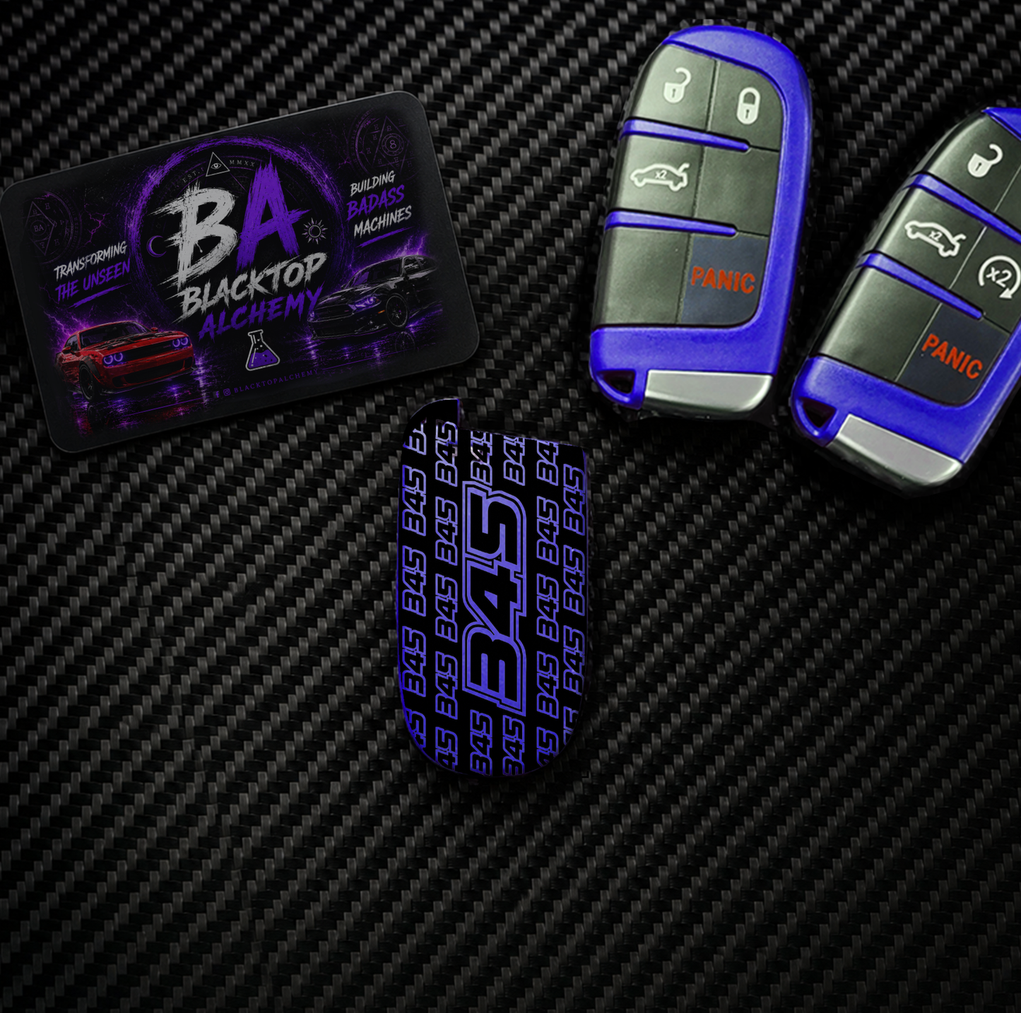345 Patterned Mopar Key Fob Shell