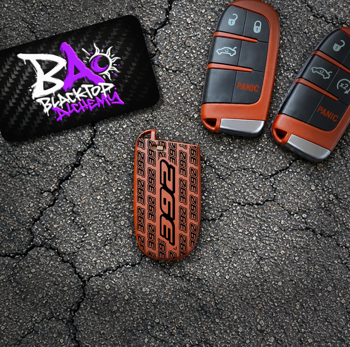 392 Patterned Mopar Key Fob Shell
