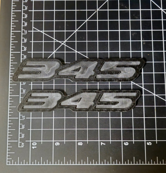 DIY Carbon Fiber 345 Badge